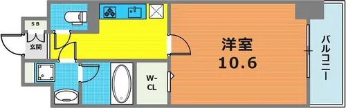 エル・イソベ三宮【4階】の間取り