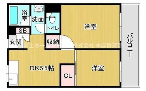 長居椿マンション【505号室】の間取り
