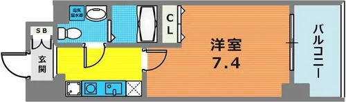 ベルトピア門口【9階】の間取り