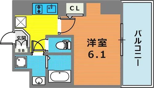 神戸国香通Futur【5階】の間取り