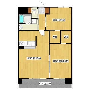 リラスグロリア【602号室】の間取り