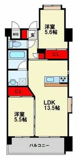 ウィングス西本町【2階】の間取り