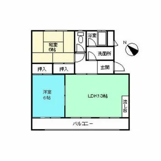 コーポ野々山【201号室】の間取り