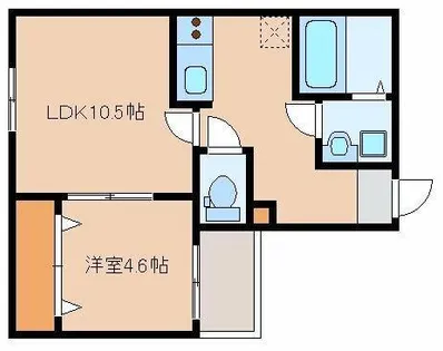 ハピネスベリー吉塚【2階】の間取り