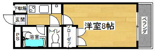 マースリヴィエール【4階】の間取り