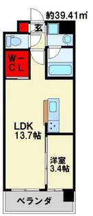 ウィングス西本町【6階】の間取り