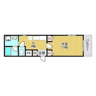 パレ・クレール【5階】の間取り