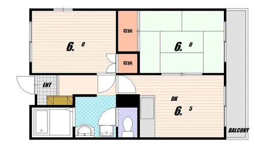 サンパレス板宿【2階】の間取り
