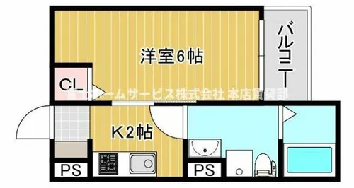CRASTINE住吉大社【302号室】の間取り