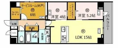 シスネ難波宮【2階】の間取り