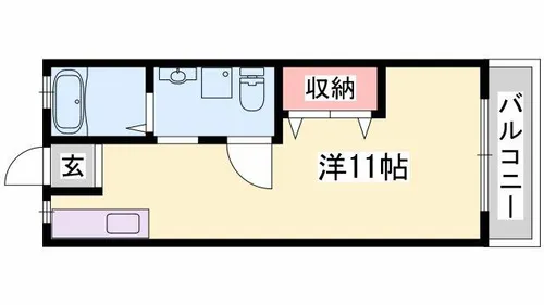 Sea Dream 姫路野里駅【1B号室】の間取り