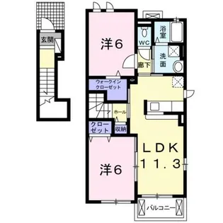 プリムローズ【2階】の間取り