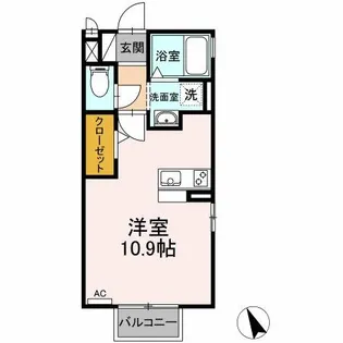 愛知県丹羽郡扶桑町大字高雄字福塚【アパート】の間取り