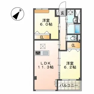 verger【1階】の間取り