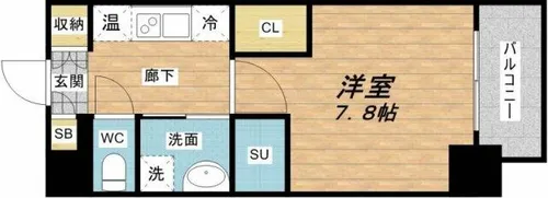 アスヴェル大阪城WESTⅡ【5階】の間取り