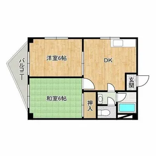 ハイネス磯路【6階】の間取り
