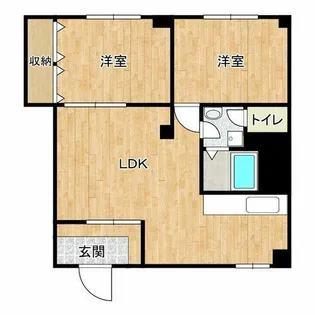 ローレルハウス北畠【1階】の間取り