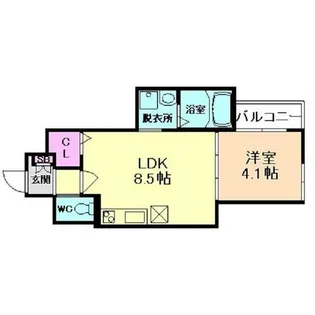ルミエール放出【203号室】の間取り