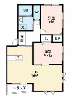 ベルエトワールⅡ【202号室】の間取り