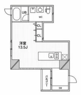 ルクレ堺筋本町レジデンス【8階】の間取り