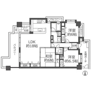 JGMマキシム藤崎リバーサイドガーデン501【5階】の間取り