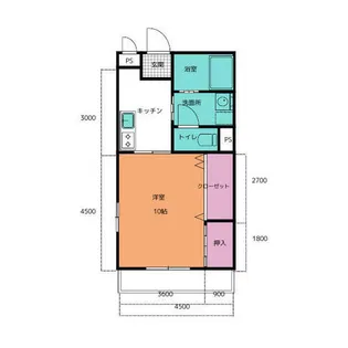 オレンジタウン【102号室】の間取り