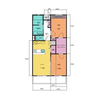 マイプレシャス【204号室】の間取り