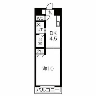 パレスサイド泉【7階】の間取り