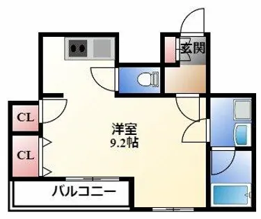 フィーブル・サカエ【6階】の間取り