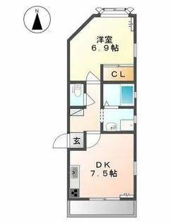 グリーンハイツ高見【3階】の間取り