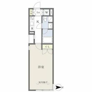 COZY茶屋ヶ坂【1階】の間取り