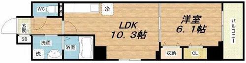 メゾン大淀【6階】の間取り