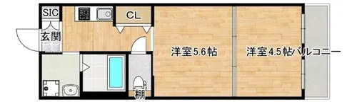 セントレジス新大阪Ⅲ【1階】の間取り