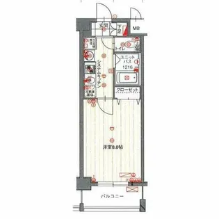 パルティール覚王山【2階】の間取り