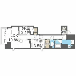 アーバネックス堺筋本町【10階】の間取り