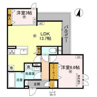 CASA MUKAINO【3階】の間取り