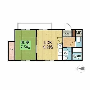 長井マンション【6階】の間取り