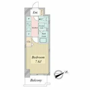 リバーコート砂田橋Ⅱ【1階】の間取り