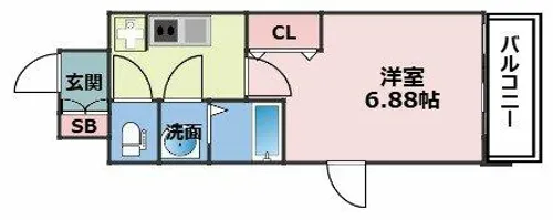 Quintet JOTONOE(旧 サムティ城東野江レジデンス)【14階】の間取り
