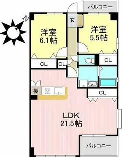 サニーコート【202号室】の間取り