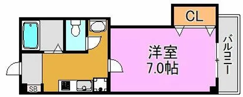 栗山マンション【2階】の間取り