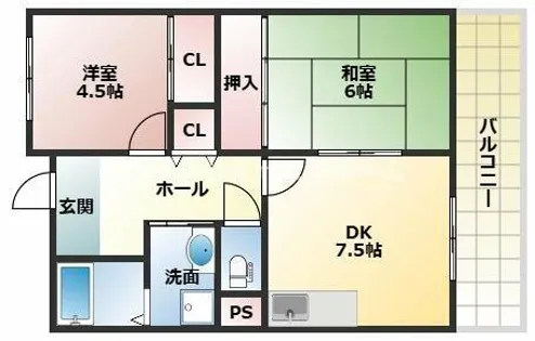 スターリングハイツ【4階】の間取り