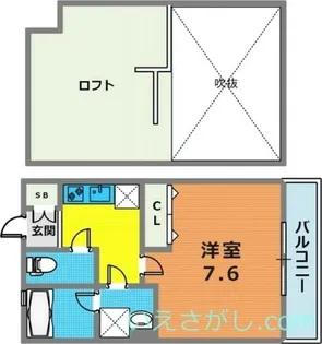 ヴィアーノ神戸上筒井通EAST【203号室】の間取り