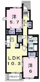 プレムローゾ【1階】の間取り