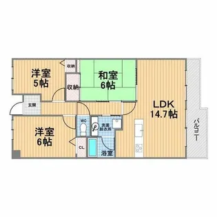 レジェンダリー小松【4階】の間取り