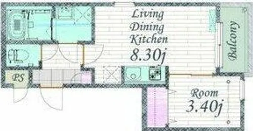 Cherim 本陣十王町 North【1階】の間取り