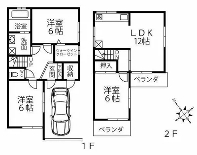大阪府豊中市三和町2丁目【一戸建】の間取り