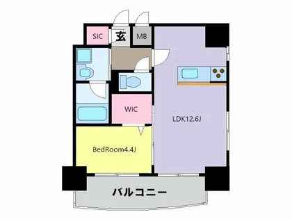 プレジデンスざ旦過【5階】の間取り