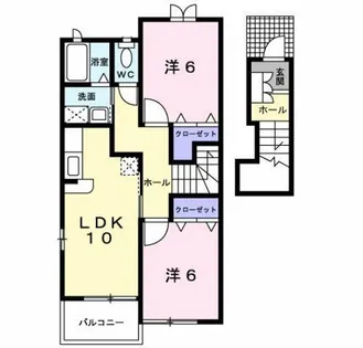 チェルシーⅠ【2階】の間取り