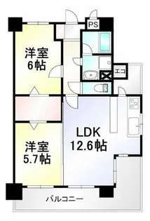 ニューガイア四季彩の丘B棟【514号室】の間取り